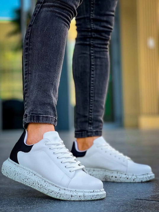 KB-X500  Kuback Beyaz Siyah  Yüksek Taban Bağcıklı Günlük Erkek Ayakkabı KB-X500  Kuback Beyaz Siyah  Yüksek Taban Bağcıklı Günlük Erkek Ayakkabı