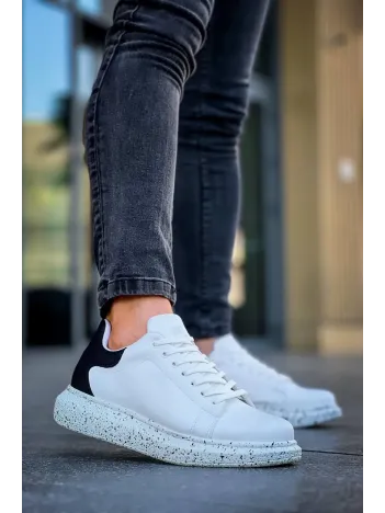 Kb-x500 Kuback Beyaz Siyah Yüksek Taban Bağcıklı Günlük Erkek Ayakkabı Kb-x500 Kuback Beyaz Siyah Yüksek Taban Bağcıklı Günlük Erkek Ayakkabı