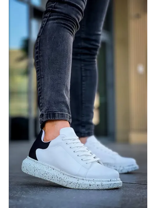 Kb-x500 Kuback Beyaz Siyah Yüksek Taban Bağcıklı Günlük Erkek Ayakkabı Kb-x500 Kuback Beyaz Siyah Yüksek Taban Bağcıklı Günlük Erkek Ayakkabı