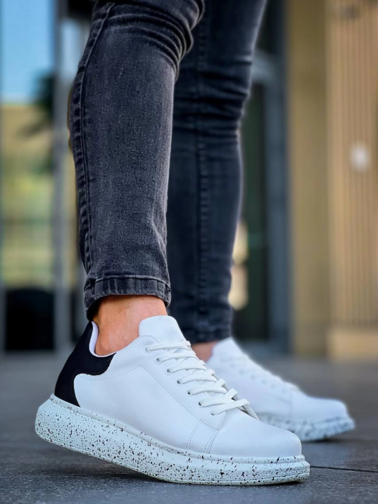 KB-X500  Kuback Beyaz Siyah  Yüksek Taban Bağcıklı Günlük Erkek Ayakkabı KB-X500  Kuback Beyaz Siyah  Yüksek Taban Bağcıklı Günlük Erkek Ayakkabı