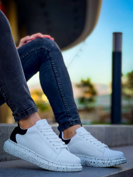 KB-X500  Kuback Beyaz Siyah  Yüksek Taban Bağcıklı Günlük Erkek Ayakkabı KB-X500  Kuback Beyaz Siyah  Yüksek Taban Bağcıklı Günlük Erkek Ayakkabı