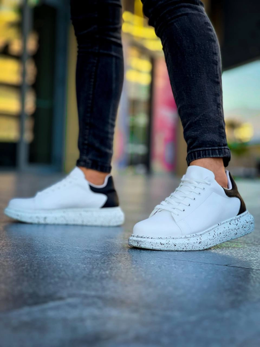 KB-X500  Kuback Beyaz Siyah  Yüksek Taban Bağcıklı Günlük Erkek Ayakkabı KB-X500  Kuback Beyaz Siyah  Yüksek Taban Bağcıklı Günlük Erkek Ayakkabı