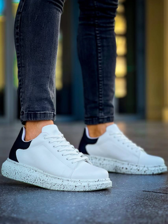 KB-X500  Kuback Beyaz Siyah  Yüksek Taban Bağcıklı Günlük Erkek Ayakkabı KB-X500  Kuback Beyaz Siyah  Yüksek Taban Bağcıklı Günlük Erkek Ayakkabı