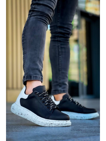 KB-X500  Kuback Siyah Beyaz Yüksek Taban Bağcıklı Günlük Erkek Ayakkabı KB-X500  Kuback Siyah Beyaz Yüksek Taban Bağcıklı Günlük Erkek Ayakkabı