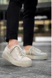 Kb-x502  Kuback Bej Süet Yüksek Bej Taban Bağcık Detaylı Lastikli Günlük Erkek Ayakkabı