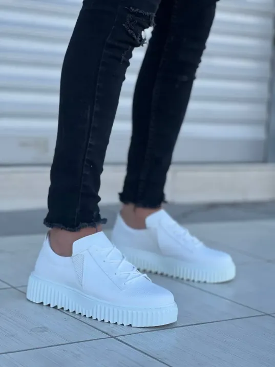 Kb-x502 Kuback Beyaz Cilt Yüksek Beyaz Taban Bağcık Detaylı Lastikli Günlük Erkek Ayakkabı Kb-x502 Kuback Beyaz Cilt Yüksek Beyaz Taban Bağcık Detaylı Lastikli Günlük Erkek Ayakkabı