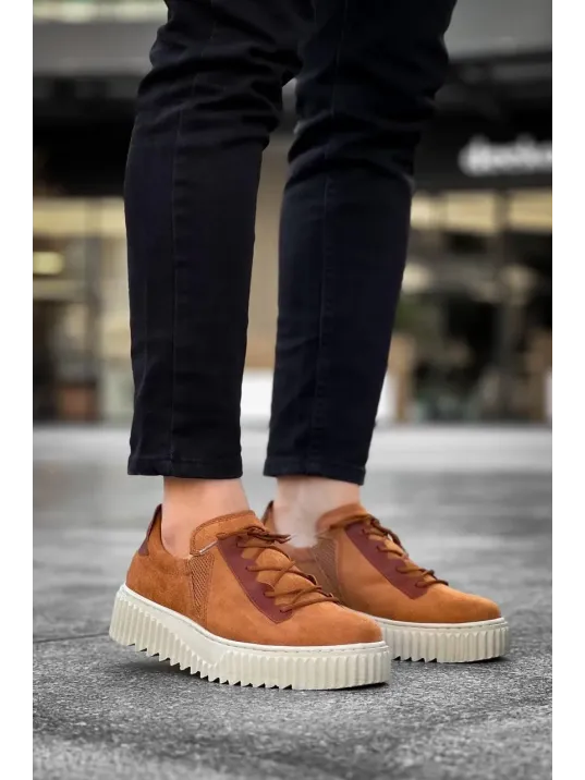 Kb-x502 Kuback Taba Süet Yüksek Bej Taban Bağcık Detaylı Lastikli Günlük Erkek Ayakkabı Kb-x502 Kuback Taba Süet Yüksek Bej Taban Bağcık Detaylı Lastikli Günlük Erkek Ayakkabı