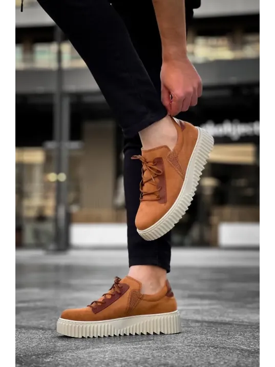 Kb-x502 Kuback Taba Süet Yüksek Bej Taban Bağcık Detaylı Lastikli Günlük Erkek Ayakkabı Kb-x502 Kuback Taba Süet Yüksek Bej Taban Bağcık Detaylı Lastikli Günlük Erkek Ayakkabı