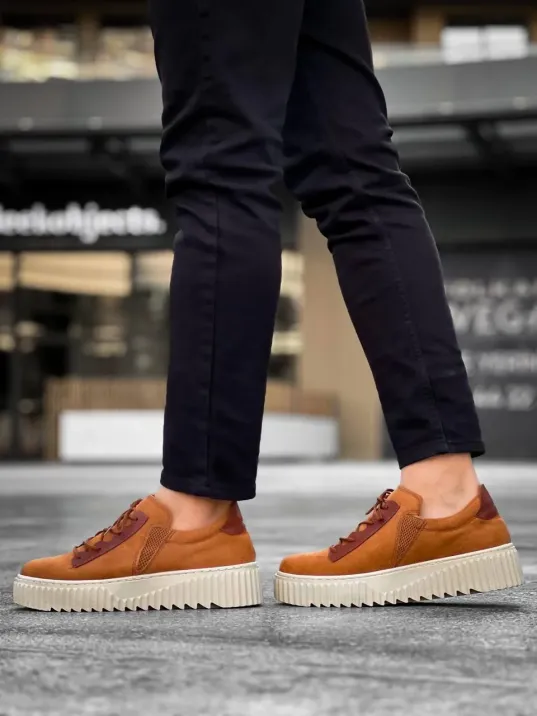 Kb-x502 Kuback Taba Süet Yüksek Bej Taban Bağcık Detaylı Lastikli Günlük Erkek Ayakkabı Kb-x502 Kuback Taba Süet Yüksek Bej Taban Bağcık Detaylı Lastikli Günlük Erkek Ayakkabı