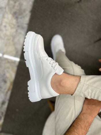 KB-X6 Kuback Beyaz Cilt Günlük Erkek Ayakkabı