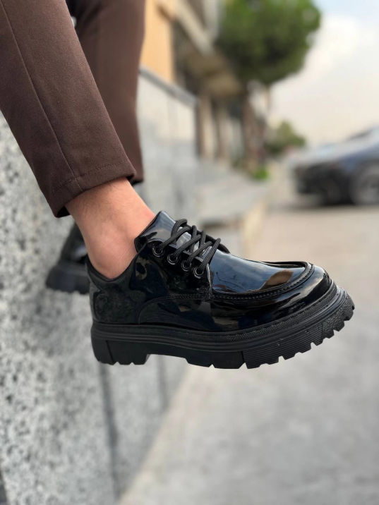 KB-X6 Kuback Kömür Rugan Günlük Erkek Ayakkabı