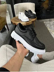 Kb-x6 Kuback Siyah Cilt Günlük Erkek Ayakkabı