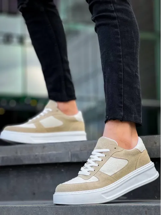 Kb-x8 Kuback Bej Keten Süet Yüksek Taban Günlük Spor Ayakkabı Kb-x8 Kuback Bej Keten Süet Yüksek Taban Günlük Spor Ayakkabı