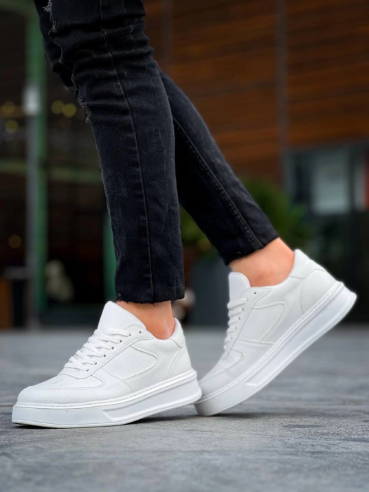 KB-X8 Kuback Beyaz Cilt Beyaz Yüksek Taban Günlük Spor Ayakkabı KB-X8 Kuback Beyaz Cilt Beyaz Yüksek Taban Günlük Spor Ayakkabı