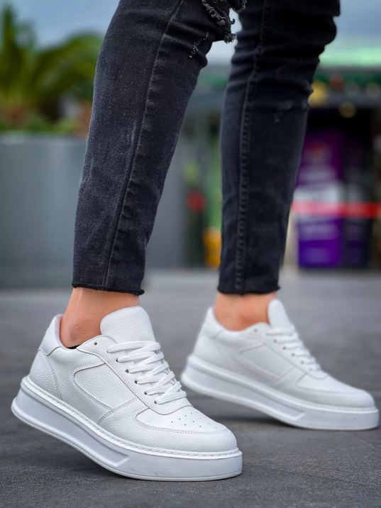 KB-X8 Kuback Beyaz Cilt Beyaz Yüksek Taban Günlük Spor Ayakkabı KB-X8 Kuback Beyaz Cilt Beyaz Yüksek Taban Günlük Spor Ayakkabı