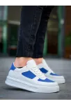 Kb-x8 Kuback Beyaz Cilt Mavi Süet Detaylı Beyaz Yüksek Taban Günlük Spor Ayakkabı Kb-x8 Kuback Beyaz Cilt Mavi Süet Detaylı Beyaz Yüksek Taban Günlük Spor Ayakkabı