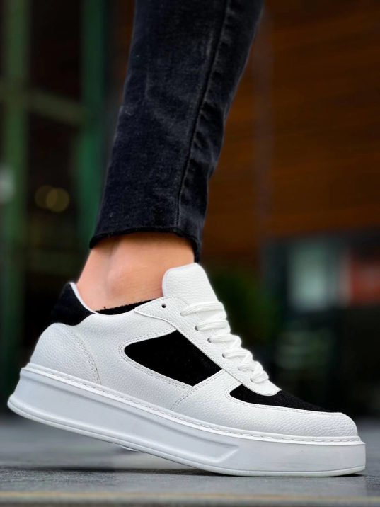 KB-X8 Kuback Beyaz Siyah Cilt Yüksek Taban Günlük Spor Ayakkabı KB-X8 Kuback Beyaz Siyah Cilt Yüksek Taban Günlük Spor Ayakkabı