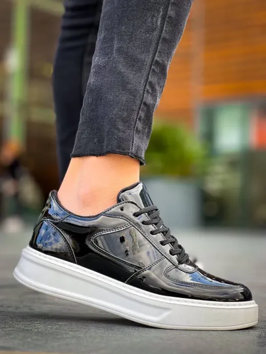 Kb-x8 Kuback Siyah Rugan Detaylı Beyaz Yüksek Taban Günlük Spor Ayakkabı Kb-x8 Kuback Siyah Rugan Detaylı Beyaz Yüksek Taban Günlük Spor Ayakkabı