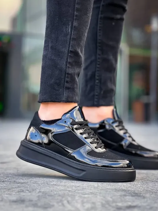 Kb-x8 Kuback Siyah Rugan Yüksek Siyah Taban Günlük Spor Ayakkabı Kb-x8 Kuback Siyah Rugan Yüksek Siyah Taban Günlük Spor Ayakkabı