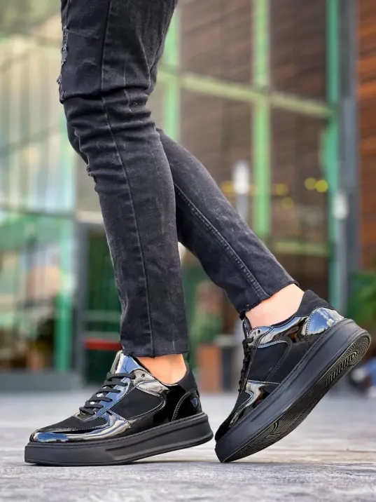 Kb-x8 Kuback Siyah Rugan Yüksek Siyah Taban Günlük Spor Ayakkabı Kb-x8 Kuback Siyah Rugan Yüksek Siyah Taban Günlük Spor Ayakkabı