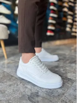 Kb-x9 Kuback Beyaz Cilt Günlük Erkek Ayakkabı