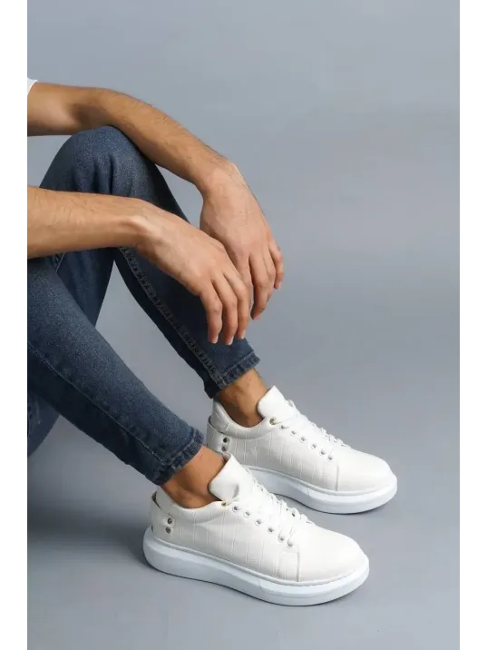 Kb047 Kuback Beyaz Crocodile Günlük Erkek Ayakkabı Kb047 Kuback Beyaz Crocodile Günlük Erkek Ayakkabı