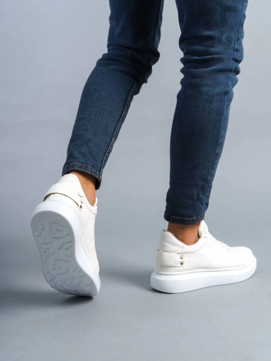 KB047  Kuback Beyaz Crocodile Günlük Erkek  Ayakkabı KB047  Kuback Beyaz Crocodile Günlük Erkek  Ayakkabı