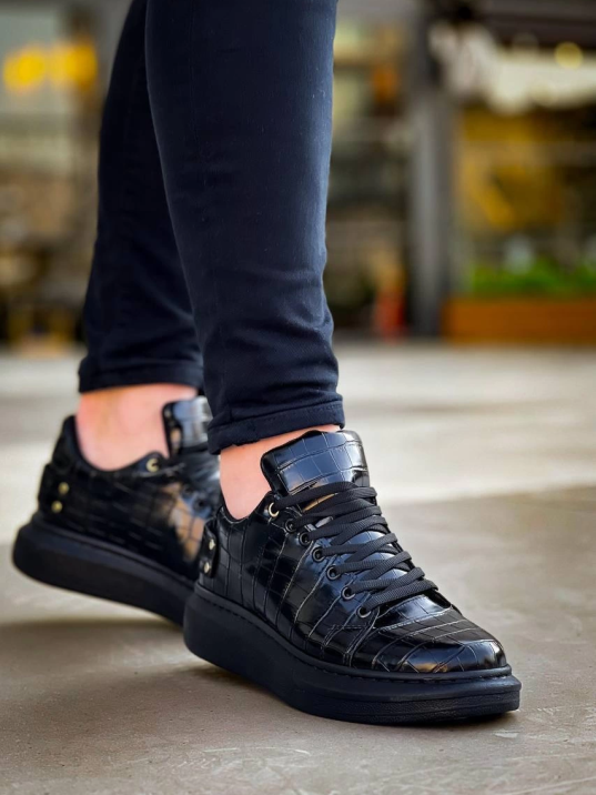 KB047  Kuback Kömür Crocodile Günlük Erkek  Ayakkabı KB047  Kuback Kömür Crocodile Günlük Erkek  Ayakkabı