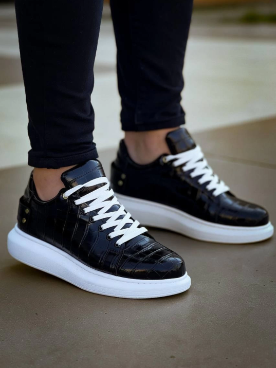 KB047  Kuback SİYAH Crocodile Günlük Erkek  Ayakkabı KB047  Kuback SİYAH Crocodile Günlük Erkek  Ayakkabı