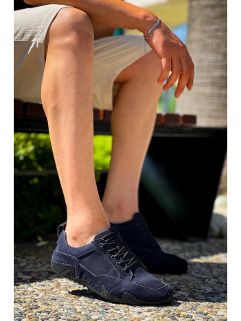 Kbdx1 Kuback Lacivert Deri Günlük Erkek Ayakkabı