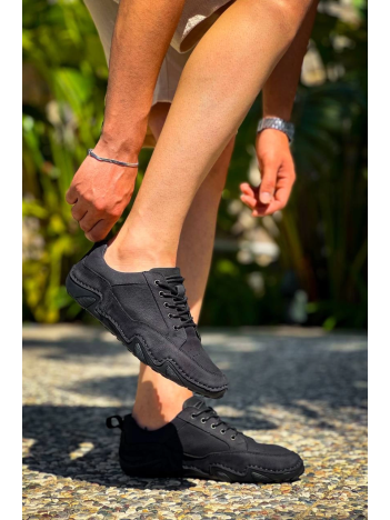 Kbdx1 Kuback Siyah Deri Günlük Erkek Ayakkabı