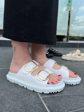 Kbtx-1 Kuback Beyaz Günlük Kadın Terlik