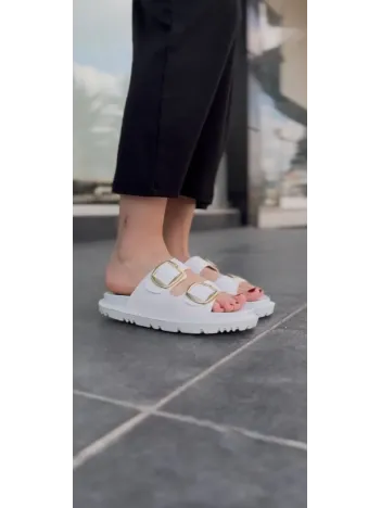 Kbtx-1 Kuback Beyaz Günlük Kadın Terlik