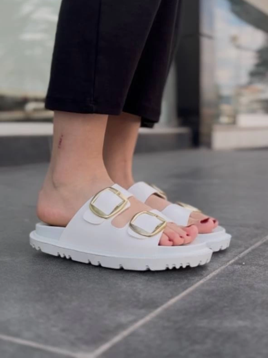 KBTX-1 Kuback Beyaz Günlük Kadın Terlik