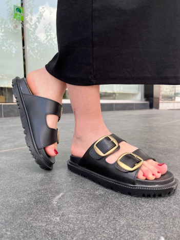 KBTX-1 Kuback Siyah Günlük Kadın Terlik