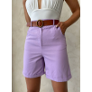 Kemerli gabardin şort lila s25735 Kemerli gabardin şort lila s25735