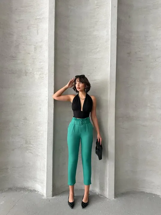 Kemerli Havuç Pantolon