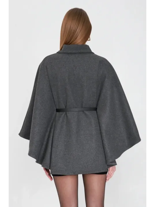 Kemerli Kaşe Panço Antrasit Pt