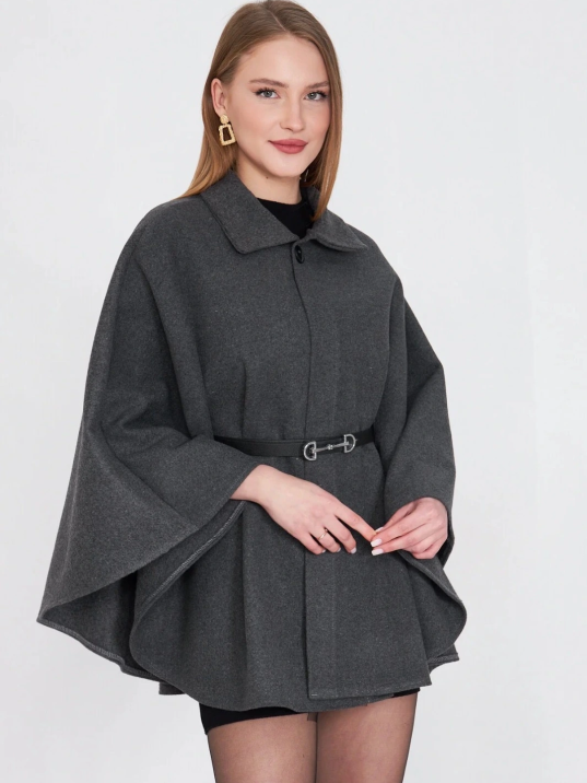 Kemerli Kaşe Panço Antrasit Pt Kemerli Kaşe Panço Antrasit Pt