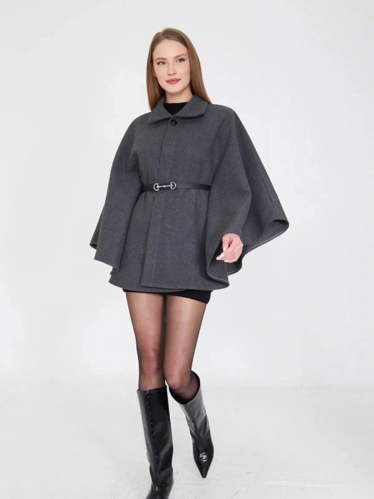 Kemerli Kaşe Panço Antrasit Pt Kemerli Kaşe Panço Antrasit Pt