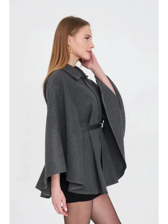 Kemerli Kaşe Panço Antrasit Pt