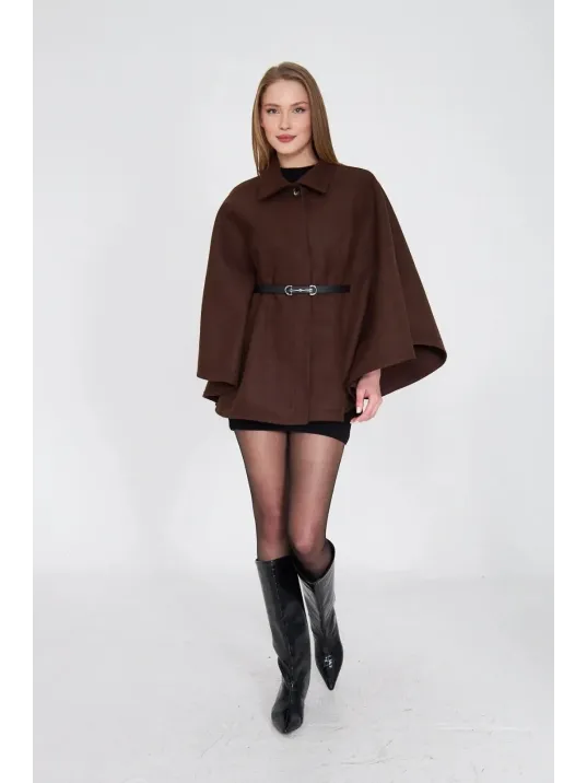 Kemerli Kaşe Panço Kahve Pt