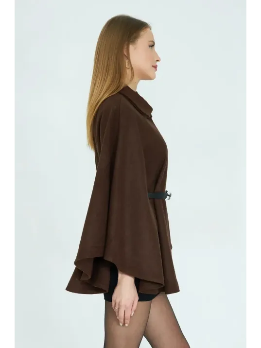 Kemerli Kaşe Panço Kahve Pt