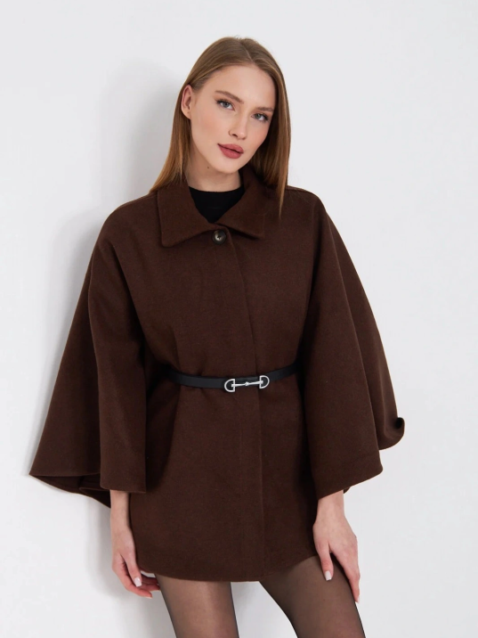 Kemerli Kaşe Panço Kahve Pt Kemerli Kaşe Panço Kahve Pt