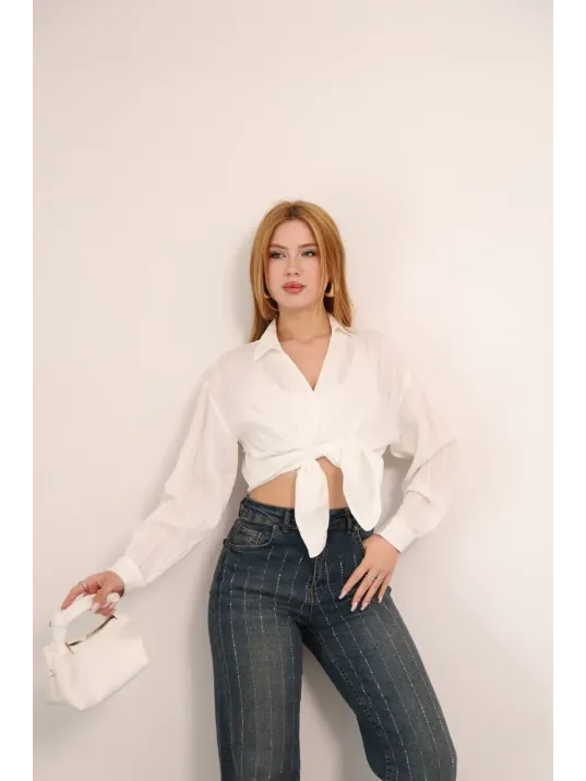 Kendinden Çizgili London Gömlek