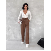 Kendinden ince kemerli deri pantolon kahve t1178 Kendinden ince kemerli deri pantolon kahve t1178