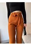 Kendinden Kemerli Triko Pantolon Camel