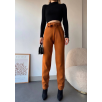 Kendinden kemerli triko pantolon camel Kendinden kemerli triko pantolon camel