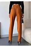 Kendinden Kemerli Triko Pantolon Camel