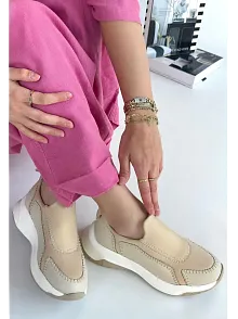 Kendy Bej Cilt Spor Ayakkabı
